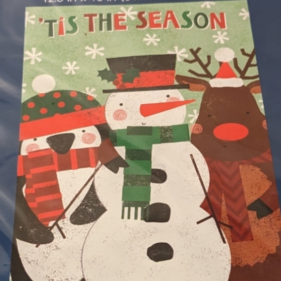 Wincraft Penguin Snowman & Reindeer 'Tis the Season Premium Small Garden Flag - Picture 4 of 4